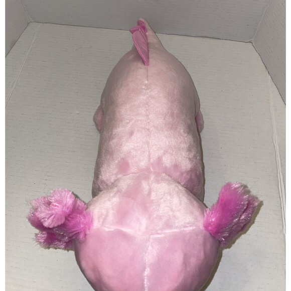 Build A Bear Workshop Axolotl Plush Stuffed Animal Pink 19" Long Excellent - Picture 4 of 11
